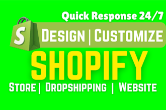 customize shopify store, redesign shopify website, create dropshipping store