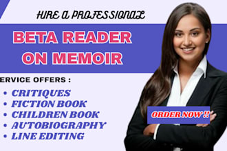 beta read your memoir or creative nonfiction and provide helpful, detailed