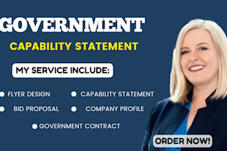 government capability statement, capability statement, government contract