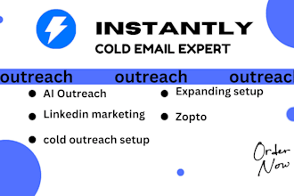 setup and manage cold email outreach campaign and instantly ai