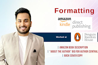 format and publish your book on amazon for kindle and paperback