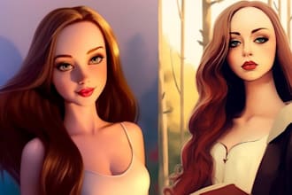 create a disney pixar art style illustration with ai