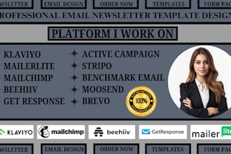 design newsletter aweber mailerlite klaviyo mailchimp to drive conversations