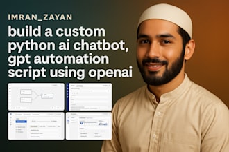 build a custom python ai chatbot, gpt automation script using openai