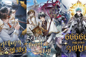 draw webtoon light novel cover webcomic visual novel anime webnovel comic cover