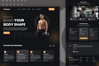 design gym, personal trainer, sports, health, websites