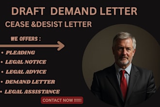 draft legal demand letter legal notice agreement  legal advice online lawyer