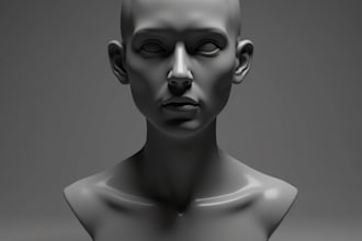 sculpt 3d head, mask, 3d face, 3d helmet, 3d bust model, 3d character, 3d toy