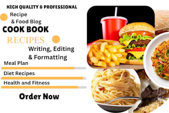 format and design cookbook, recipes book, meal plan, cookbook cover