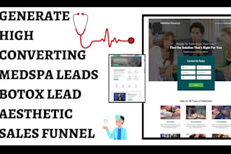 generate med spa leads med spa aesthetic leads clinic medical botox landing page