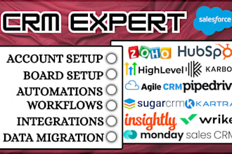setup monday crm zoho hubspot salesforce pipedrive insightly sugar crm vitiger