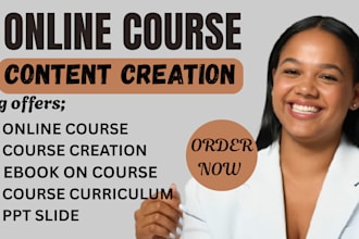 do online course  content course book writer curriculum ppt slide