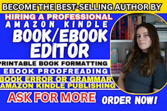 do amazon kindle ebook paperback formatting kdp book proofreading and publishing