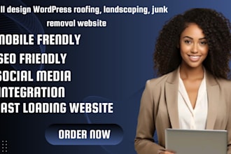 design wordpress roofing, landscaping, junk removal website