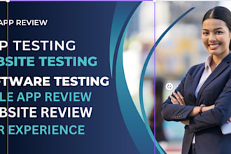do website review, app testing, user testing, mobile app and review
