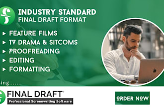 proofread, edit your screenplay, stageplay movie script tv series in final draft