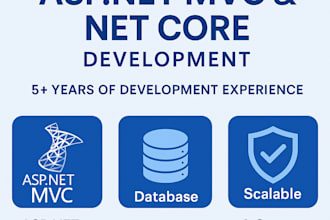 develop scalable dot net web applications using asp dot net mvc or core