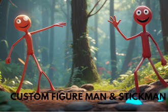 custom highquality stickman and stick figure illustration clip art in any style