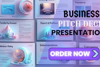 design business and pitch deck presentations in powerpoint or google slides