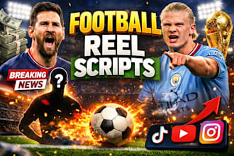 write viral and story driven football reel scripts