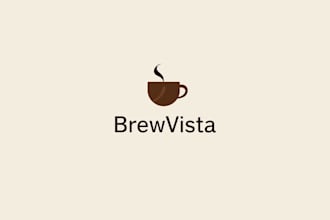 make an amazing coffee cup line minimalist logo in 12 hours