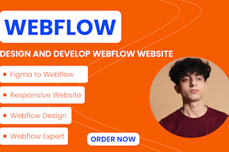 create a responsive webflow website design, blog or website development