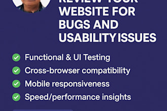 test and review your website for bugs and usability issues