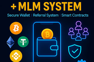 develop a crypto wallet with custom MLM system