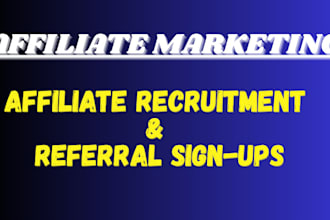 help you recruit affiliates, program set up, and boost your online presence