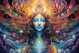 draw psychedelic art stoner trippy stone album cover weed  fantasy illustration
