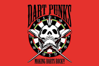 design excellent good looking dart punks logo