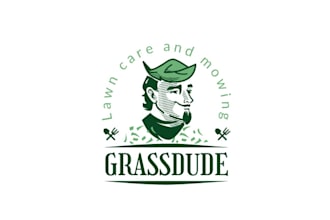 design modern fun and edgy lawn care logo