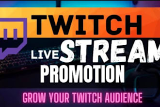 do organic twitch promotion to USA UK genuine audience