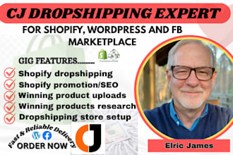 do cj dropshipping to shopify wordpress fb listing ebay etsy amazon