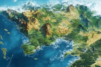 draw a custom map for fantasy, scifi, book or boardgame