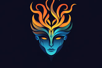 create a fantasy game logo and branding