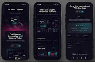 create crypto exchange website, crypto wallet, fintech app, crypto website