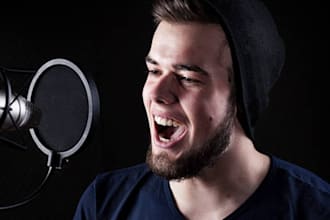be your male vocal country, folk singer and songwriter, acoustic guitar