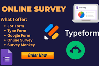 create online survey using google form jot form survey monkey type form