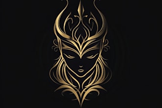 create medieval fantasy game, rpg, mmo game logo