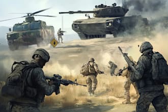 draw military themed illustrations