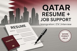 do qatar resume, work permit for immigration, job application, interview prepare