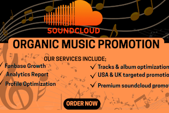 do premium organic soundcloud music promotion, streams rapid fanbase growth