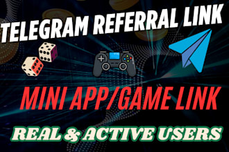 setup telegram ads for telegram mini app referral link to raise 500k daily users