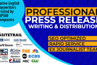 write and distribute press release to australia, netherlands, california germany