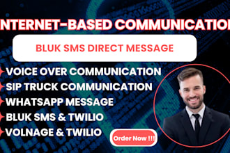 automate voice, bulk SMS, and whatsapp marketing with twilio  vonage and sip