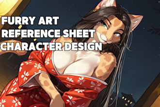 draw furry art furry reference sheet character design fursona illustration oc
