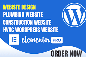 design hvac, roofing, plumbing, construction and contractor wordpress website