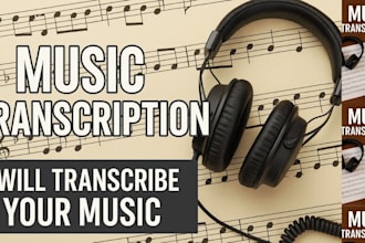 transcribe your music handwritten music audio or PDF to professional midi files