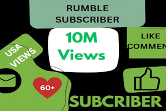 do rumble video promotion USA rumble channel shoutout organic subscribers, views